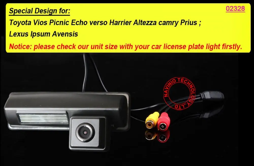 Car rear view camera for toyota Picnic Echo altezza Lexus Avensis autokamera wireless screen