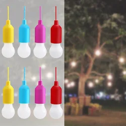 Portable LED Pull Cord light Bulb Outdoor Garden Camping Hanging Lamp Christmas Party Valentines Curtain Decor Dropshipping New
