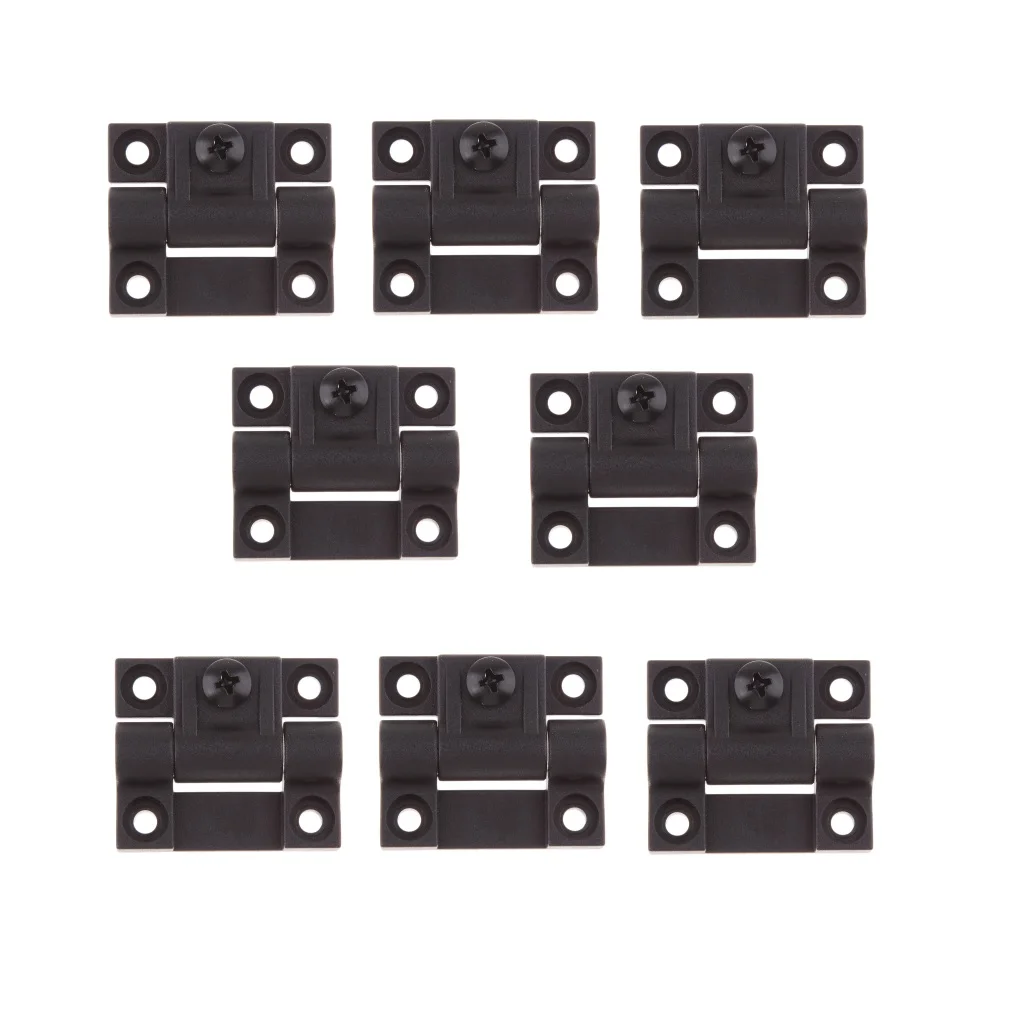 8 Pack Adjustable Torque Position Control Hinge with Holes, for Southco E6-10-301-20 Series , Black