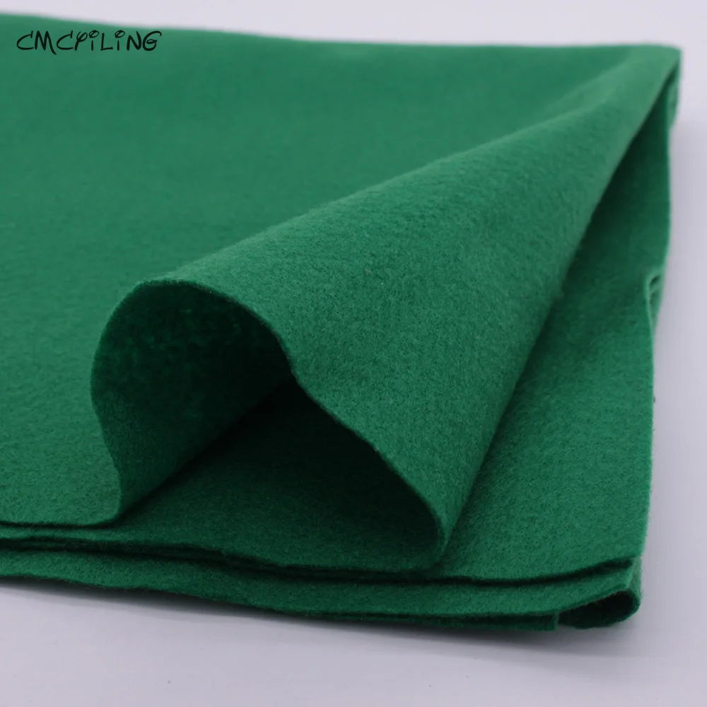 Green Soft Felt,Polyester Nonwoven Fabrics,For Diy Scrapbooking,Toys Stuff Skin,Decoration Materials