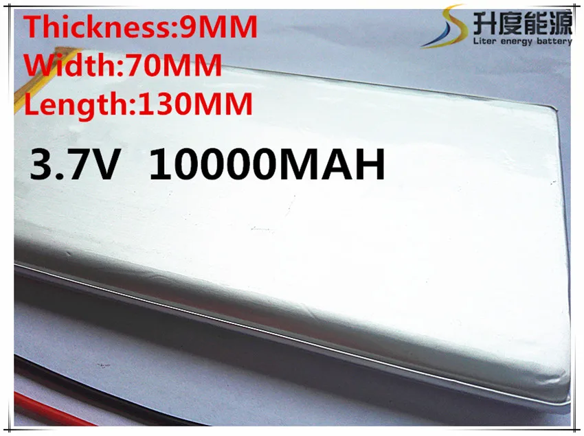 Polymer battery 10000 mah 3.7V 9070130 smart home MP3 speakers Li-ion battery for dvr,GPS,mp3,mp4,cell phone,speak