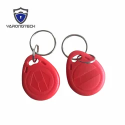 125khz Rewritable writable ABS waterproof Red T5577 Keyfobs tag