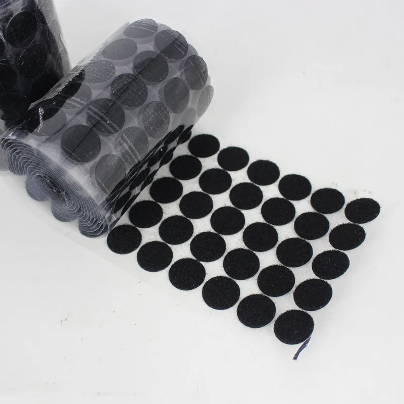 100Pairs 10/15/20/25/30mm Self Adhesive Fastener Tape Dots Strong Glue Hook And Loop Magic Sticker Disc Coins Hook Loop Tape