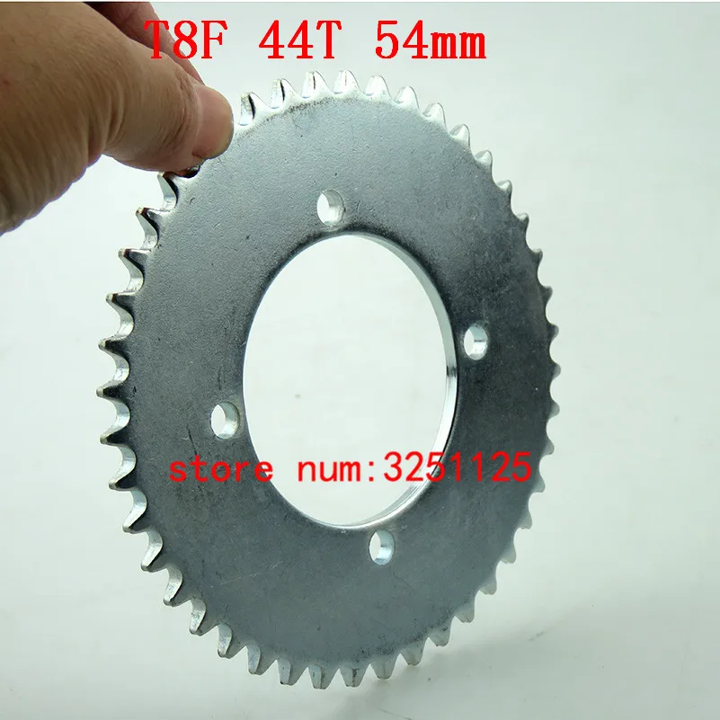 T8F Rear Chain Sprocket T8F 44T Tooth 54mm Silver Drive gear For Mini Moto ATV Quad Dirt Pit Pocket Bike Parts Moped Scooter