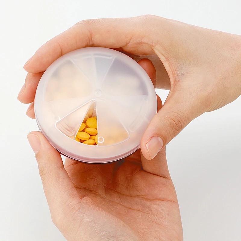 Hot Sale Portable Transparent Pills Box Medicine Storage Case Food Grade Material Pill Case
