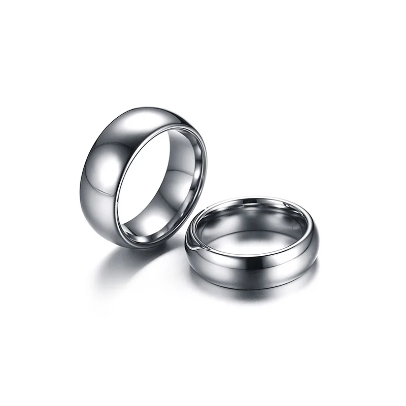 Silver Color Tungsten Carbide For Men Women Engagement Ring Wedding Band Alliance Couple Jewelry USA Size 8mm 6mm