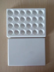 1PC Dental Lab Porcelain Mixing Watering Plate Wet Tray 24 pits plastic plate with plastic cover for glaze