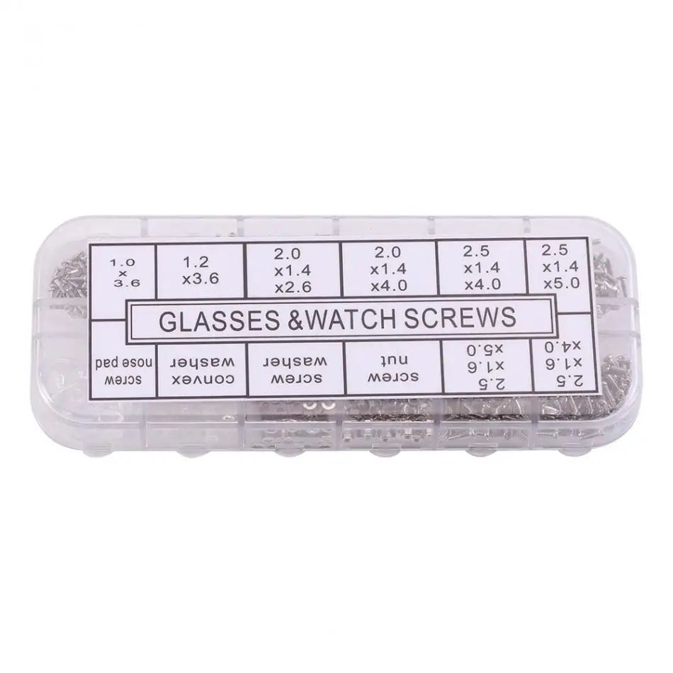 New Glasses Screw Kit Eyeglass Sunglass Watch Repair Stainless Steel Screws Nuts Tool Kit + Tweezer + Screwdriver