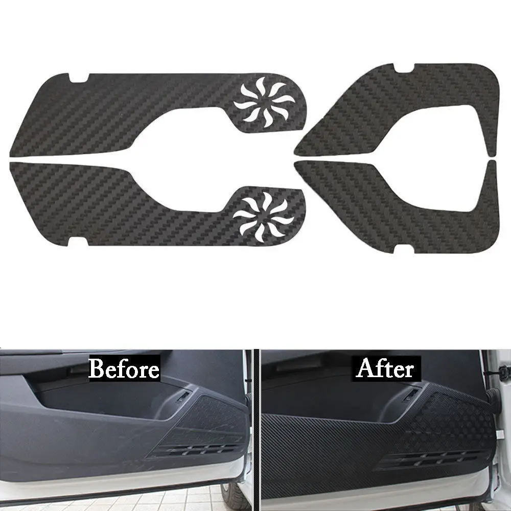 4Pcs Carbon Fiber Style Car Door Side Anti-Kick Sticker Trim For Honda Accord 2014 2015 2016 2017 Accessories Car Styling