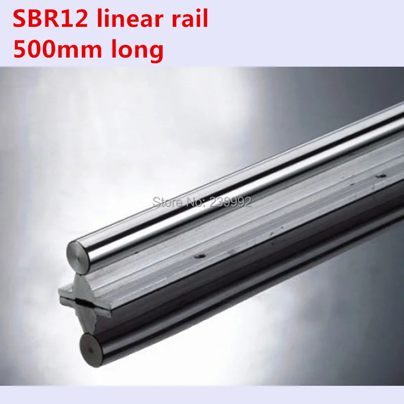 NEW 2pcs SBR12 linear guide 500mm length version  Linear Rails Round Linear Guide cnc parts