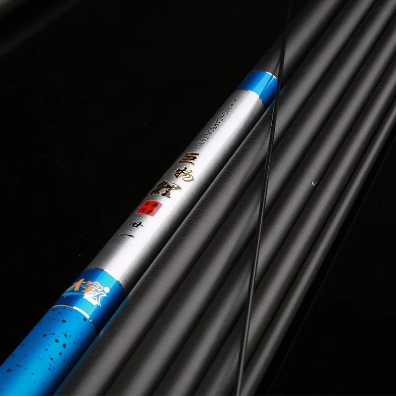 ANZHENJI 2017 Top Fishing Rod fiber glass artistic pole teleskop Taiwan stream Fishing Rod 3.6m 4.5m 5.4m 6.3m 7.2m canne a carp