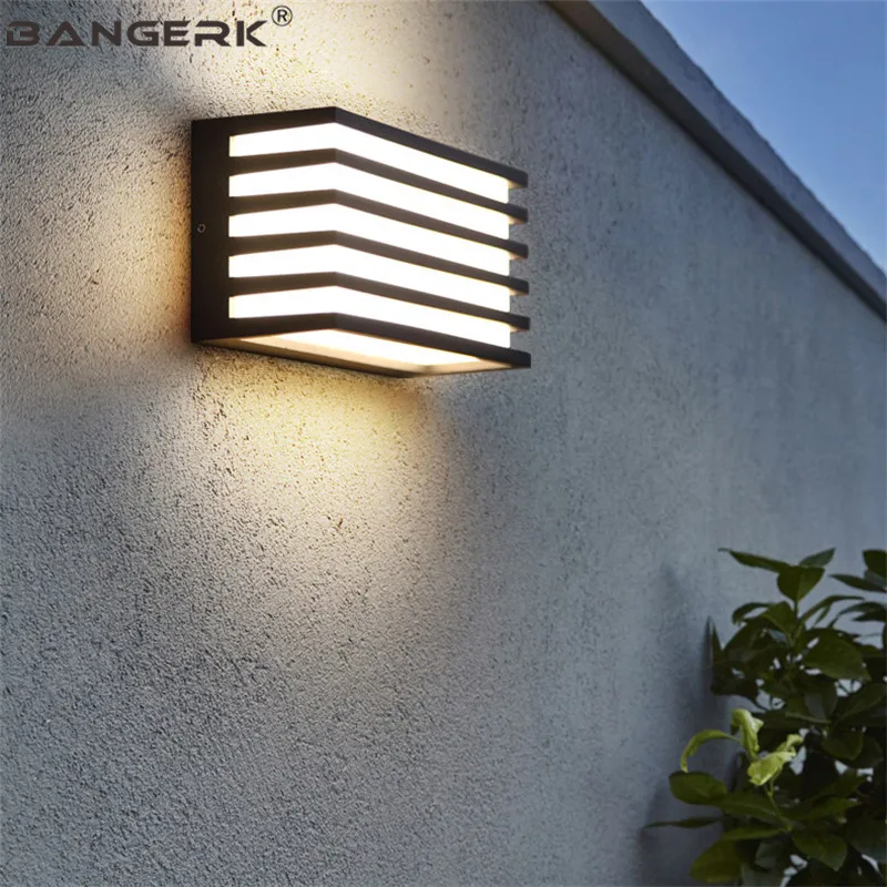 Modern Outdoor Wall Lamp 9W LED Porch Lights Fixtures Waterproof Rust Sconce Wall Lamps Garden Balcony Home Aluminum Lighting