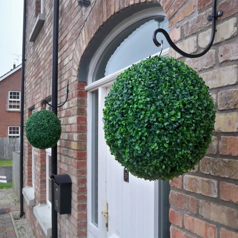 New Arrival Green Artificial Boxwood Grass Ball Topiary Outdoor Indoor Plant Hanging Decoration Ornament Free Shipping