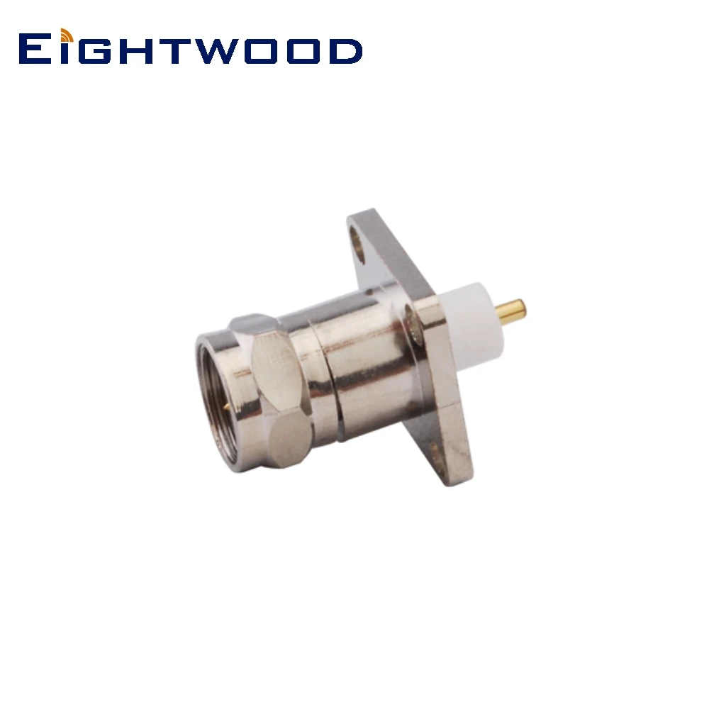 

Eightwood F Plug Male RF Coaxial Connector Adapter Straight 4 Hole Panel Mount With Extended Dielectric&Solder Post