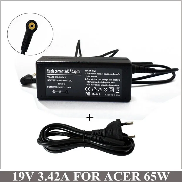 19V Laptop AC Adapter Notebook Power Charger For Acer Aspire 1830 5100-5674 5349-2418 AS5552-5898 AS5750-6667 1650 3200 3810T