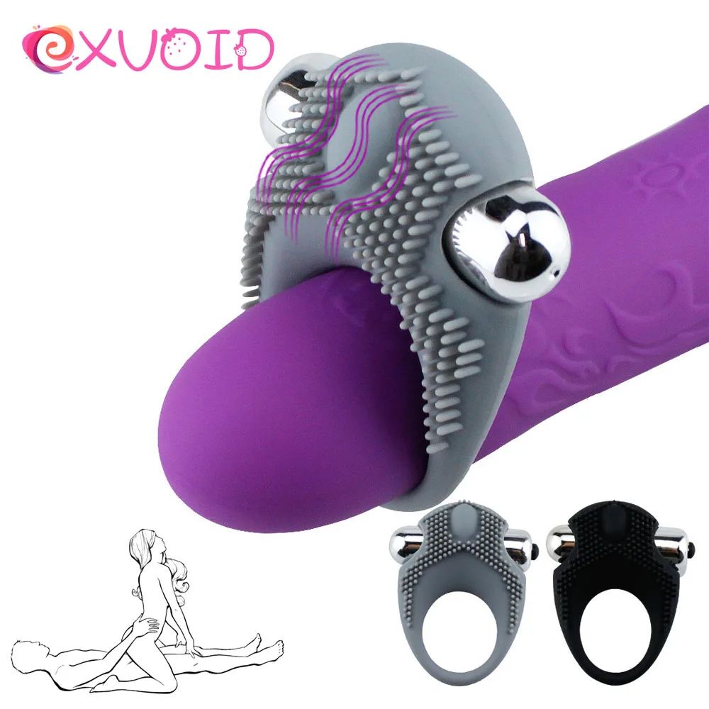 EXVOID Pallottola Del Vibratore Eiaculazione di Ritardo Del Pene Anello di Vibrazione Giocattoli Adulti Del Sesso per Gli Uomini di Sesso Maschile