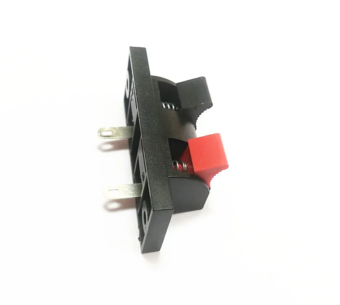 Black/Red 2-Pins 2 Positons Push Type Speaker Terminal Board Connector adapter NEW