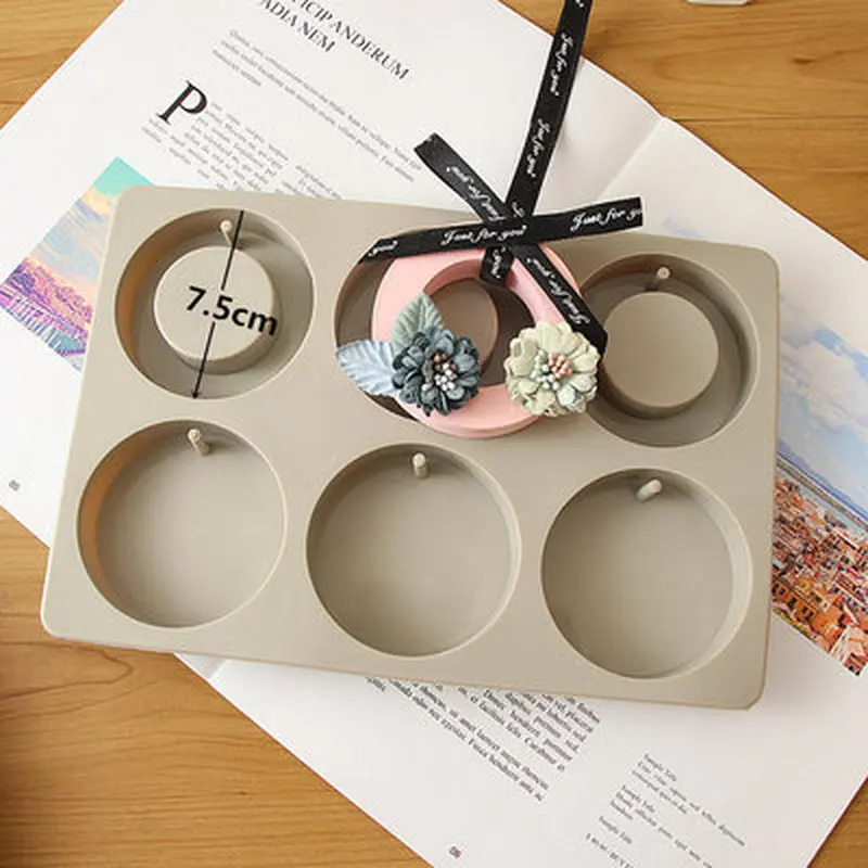 DIY Silicone Candles Mold Aromatherapy Wax Mould Soap candle holder Clay Crafts Silicone Soap Mold DIY Wax Crafts Ornaments
