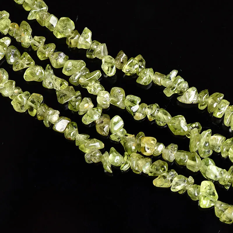 3-5x6-8mm Green Peridot Beads Natural Freeform Chips Stone Beads For Jewelry Making Beads Bracelet 32'' DIY Beads Trinket