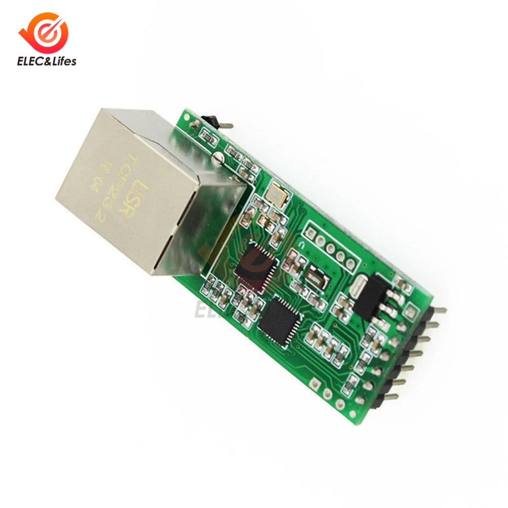 USR-TCP232-T2 Tiny Serial Ethernet Converter Module Serial UART RJ45 TTL to Ethernet TCPIP Module Support DHCP and DNS