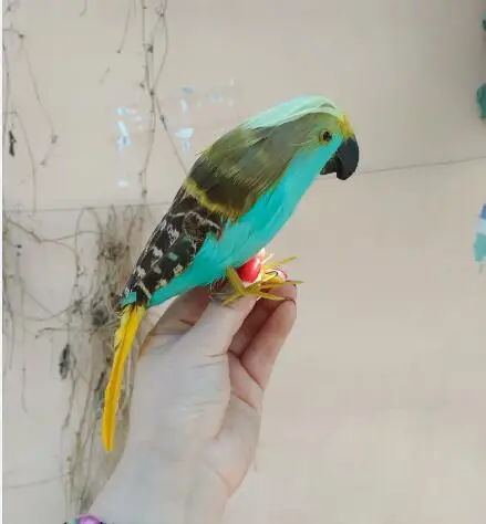 artificial bird about 30cm coloured feathers Budgie parrot handicraft prop,home garden decoration gift p2227