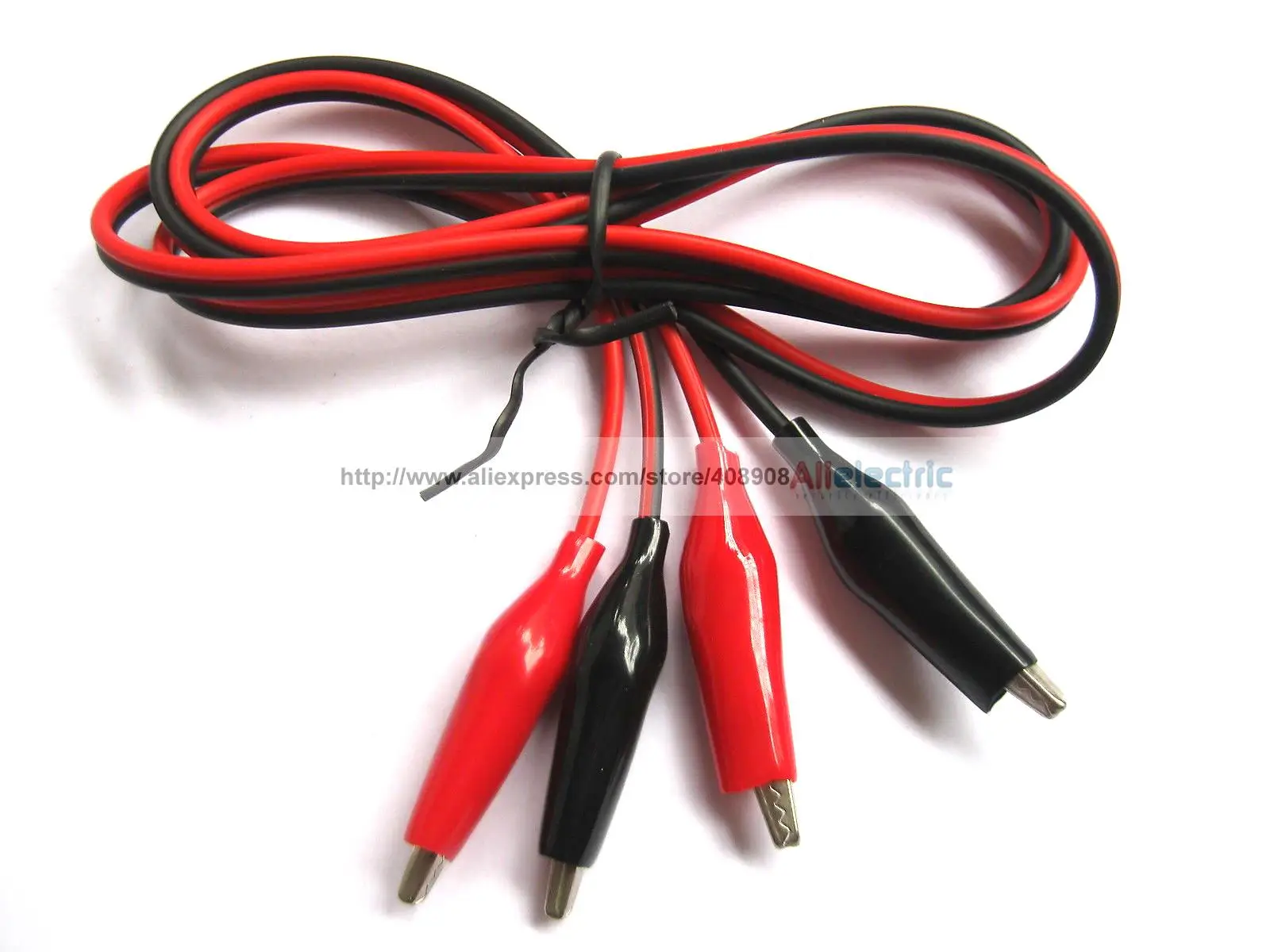 

5 Set Alligator to Alligator Test Clip Lead Red Black Lengh 100cm