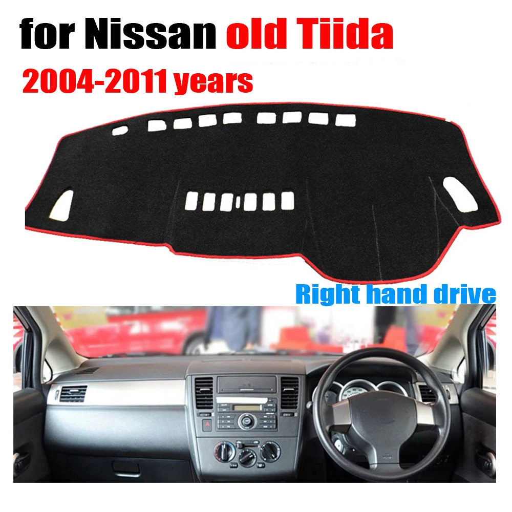 

RKCA коврик для приборной панели автомобиля для Nissan old TIIDA 2004-2011 года, коврик для приборной панели с правым рулем, аксессуары для приборной панели