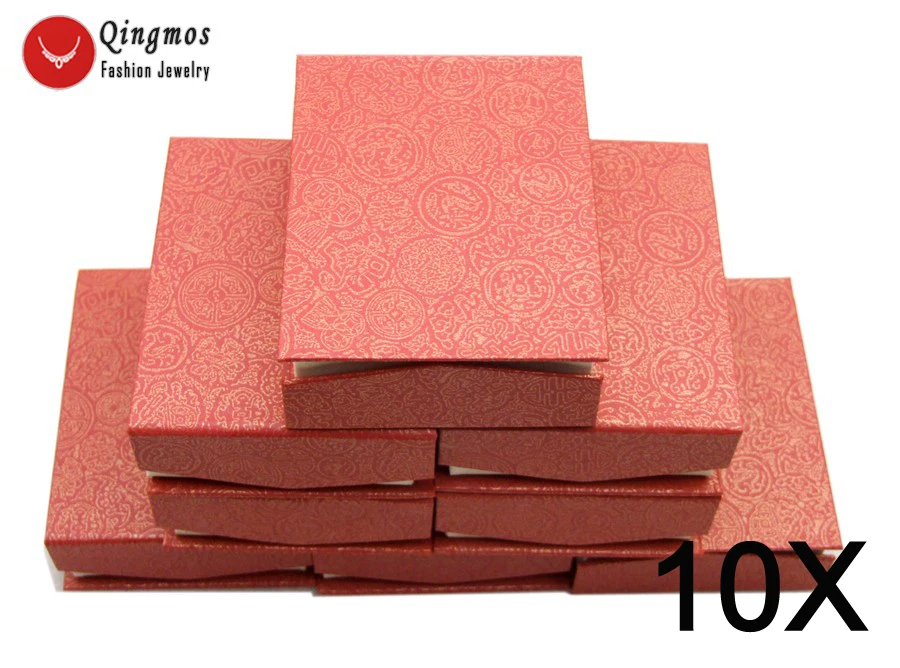 

Qingmos Wholesale 10X Rectangle Multi Purpose China Red Jewelry Displays Boxes who103