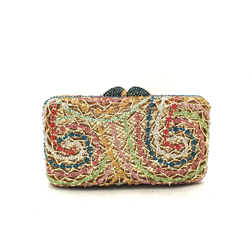 

Elegant women evening party good quality handbag diamonds luxury clutches designer crystal purses Bridal wedding party purses