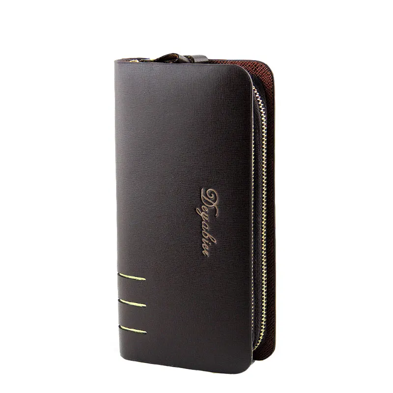 

New Business zipper Male Designer Wallet Long Clutch Vintage Men Wallet; Purses Handbags Plaid