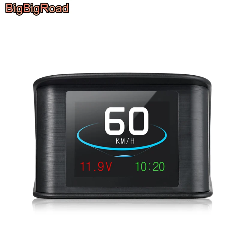 BigBigRoad Car Head Up Display Hud GPS Computer Windscreen Projector Satellite Time Altitude Odometer Vehicle Speed Warning