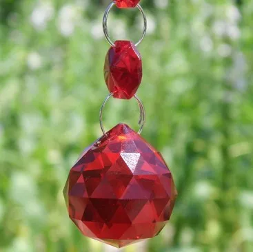 

10pcs 30mm Red Color Crystal Lamp Ball Prism Chandelier Wedding Decor Teardrop Pendant Glass Crystal Chandelier Free Shipping