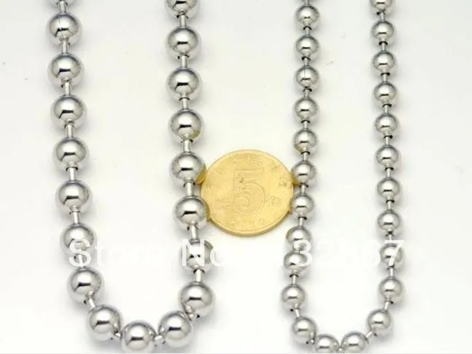 

Sales promotion 50 meters 4mm Stainless steel beads chains.DIY necklace bracelet jewelry finding Lead and Nickel Free