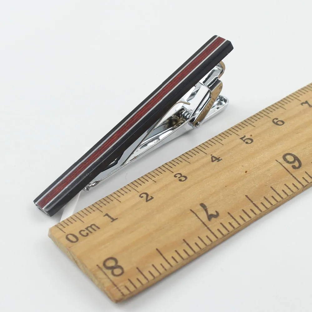 Normal Mens Wood Necktie Tie Clip Pin Skinny Glossy Clasp Copper Bar Wedding Slim Ties Clips Suits Accessories Jewelry