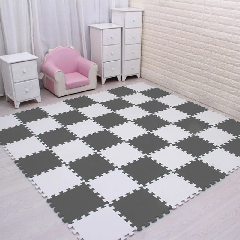 Meiqicool-rompecabezas de espuma EVA para bebé, Alfombra de juego de espuma EVA para bebé, azulejos de ejercicio entrelazados, Alfombra de piso para