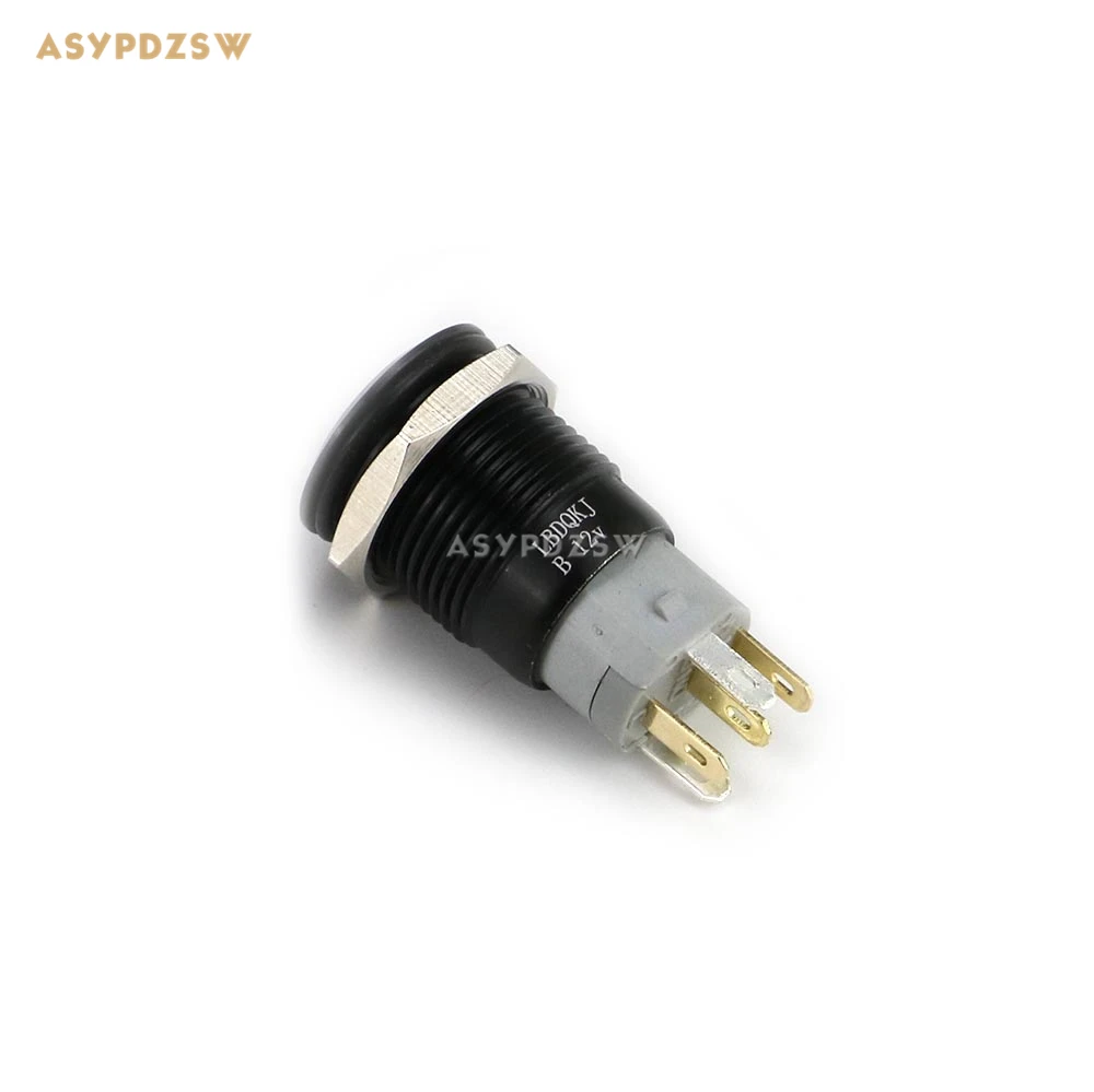 1 PCS 250V 3A 스테인레스 스틸 전원 공급 장치 스위치 금속 전원 단추 스위치 DC 12V 검정 또는 은색