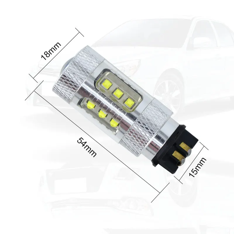 2x White Canbus PWY24W PW24W LED Bulbs For Audi A3 A4 A5 Q3 VW MK7 Golf CC Front Turn Signal Lights For BMW F30 3 Series DRL