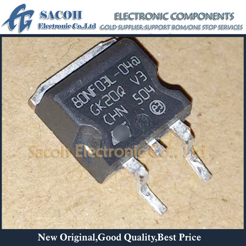 Refurbished Original 10Pcs/Lot STB80NF03L-04T4 STB80NF03L-04 80NF03L-04 OR STB80NF06T4 STB80NF10T4 TO-263 80A 30V Power MOSFET