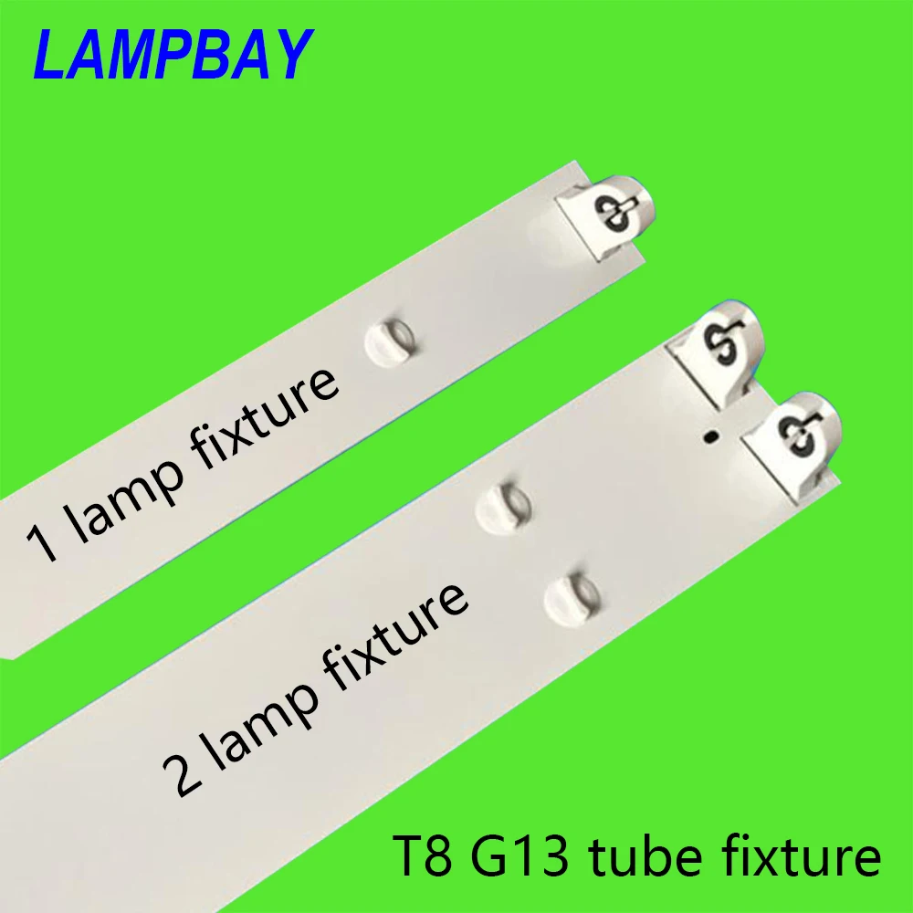 4-25/pack T8 G13 Tube Light Fixture 2FT 3FT 4FT 5FT Single/Double Lamp Housing T8 Bulb Bracket