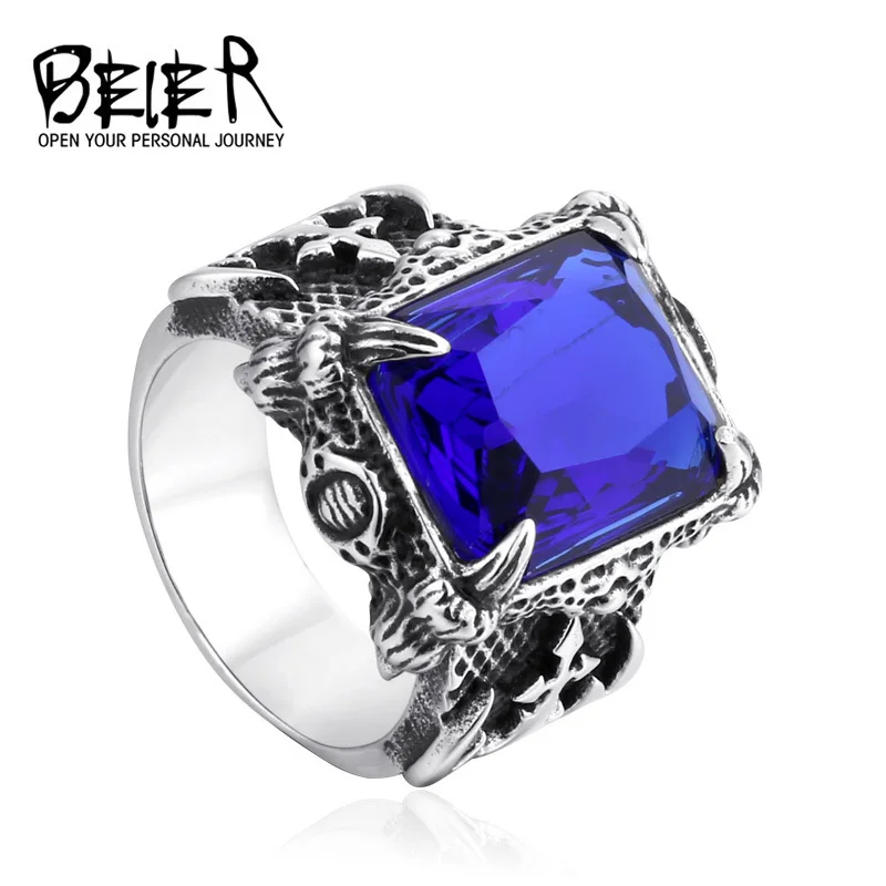 Beier new store 316L Stainless Steel ring top quality Punk Vintage New men vintage Jewelry Wholesale Factory Price LLBR8-183R