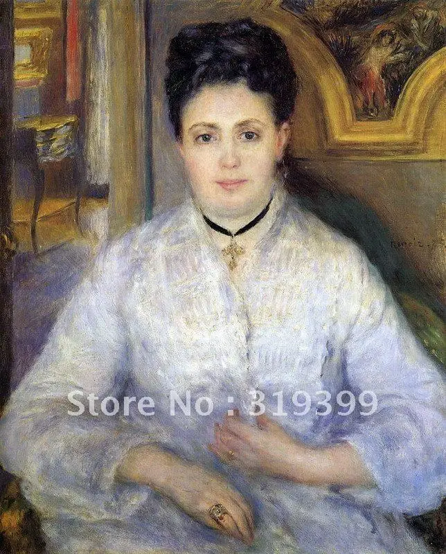 

Oil Painting Reproduction on linen canvas,portrait of madame chocquet by pierre auguste renoir,FreeShipping,handmade,museum qual