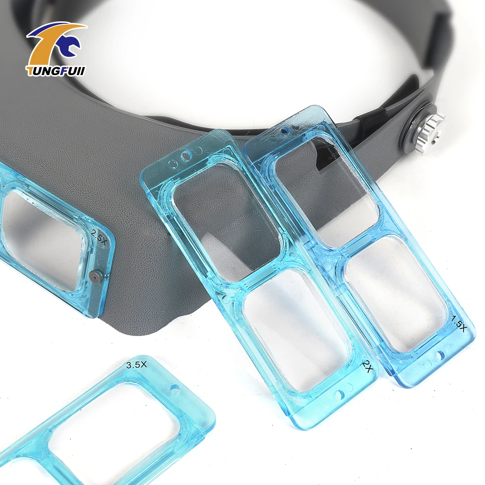 Headband Magnifier Repair Tool 1.5X2X2.5X3.5X Loupe Glass Jeweler Headband Magnifier Eye Glasses Tool Repair Reading Magnifier
