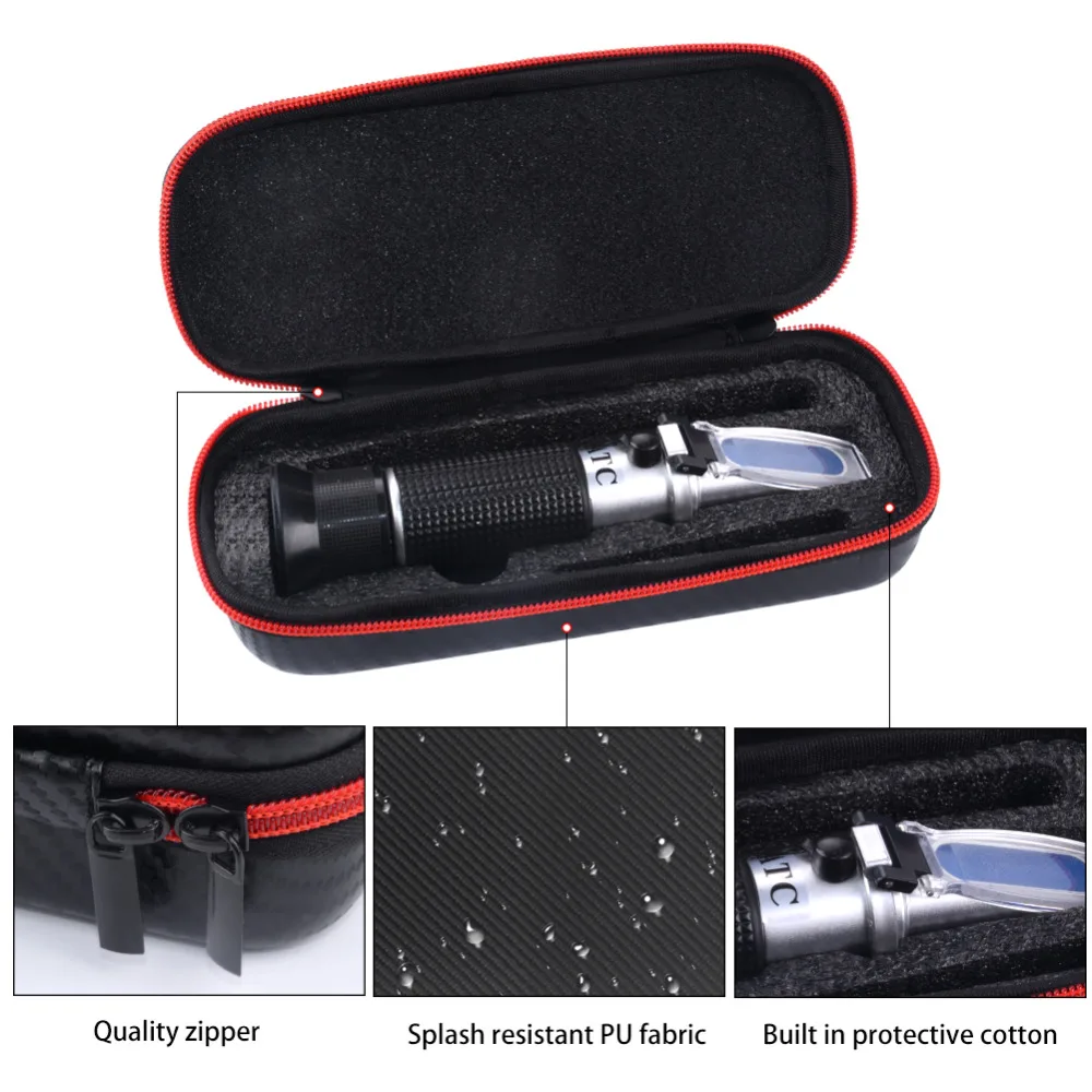 Yieryi New Shockproof Packaging Box 0~90% Brix Honey Sugar / Syrup Concentration Refractometer Handheld Optical Sugar Meter