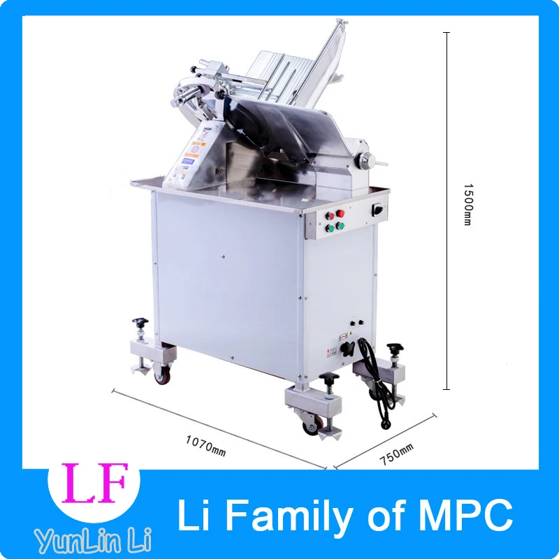 

380V/230V/110V Commercial 14 Inch Automatic Electric Slicer Cut Freezer Machine Slice of Meat Mutton Roll In Slicing Meat HB-350