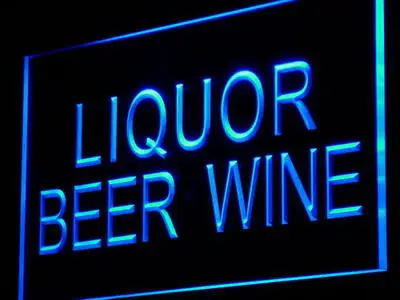 i914 Liquor Beer Wine Shop Bar Pub Club Light Signs On/Off Switch 20+ Colors 5 Sizes