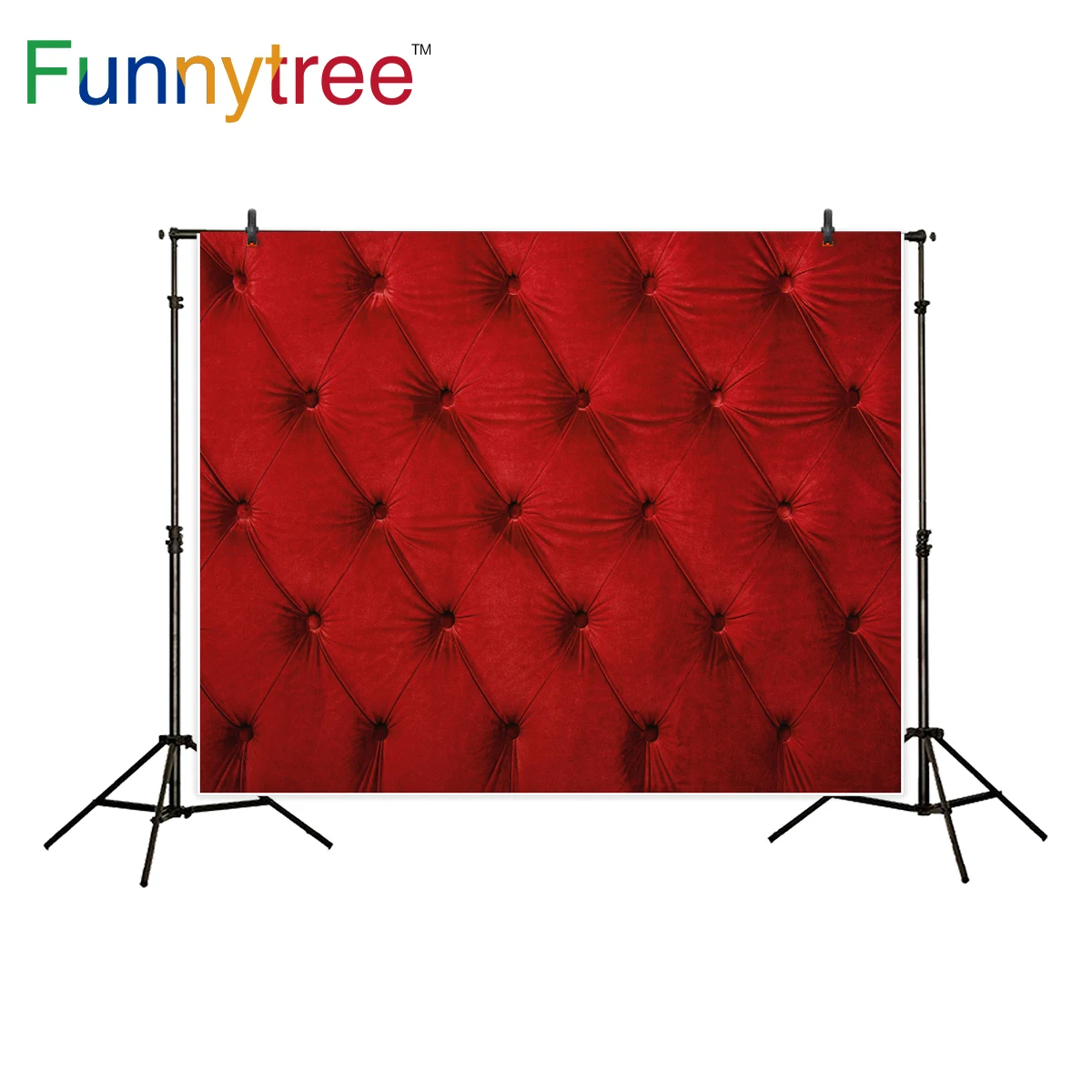 Funnytree backdrop for photography studio red tuft headboard love  background photocall photobooth photo prop new