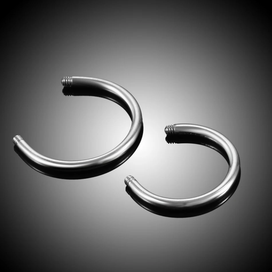 100Pcs Steel Horseshoe Piercing Bar Post Only For Ear Septum Helix Nose Rings Replacement Accessories Piercings Jewelry 14G 16G