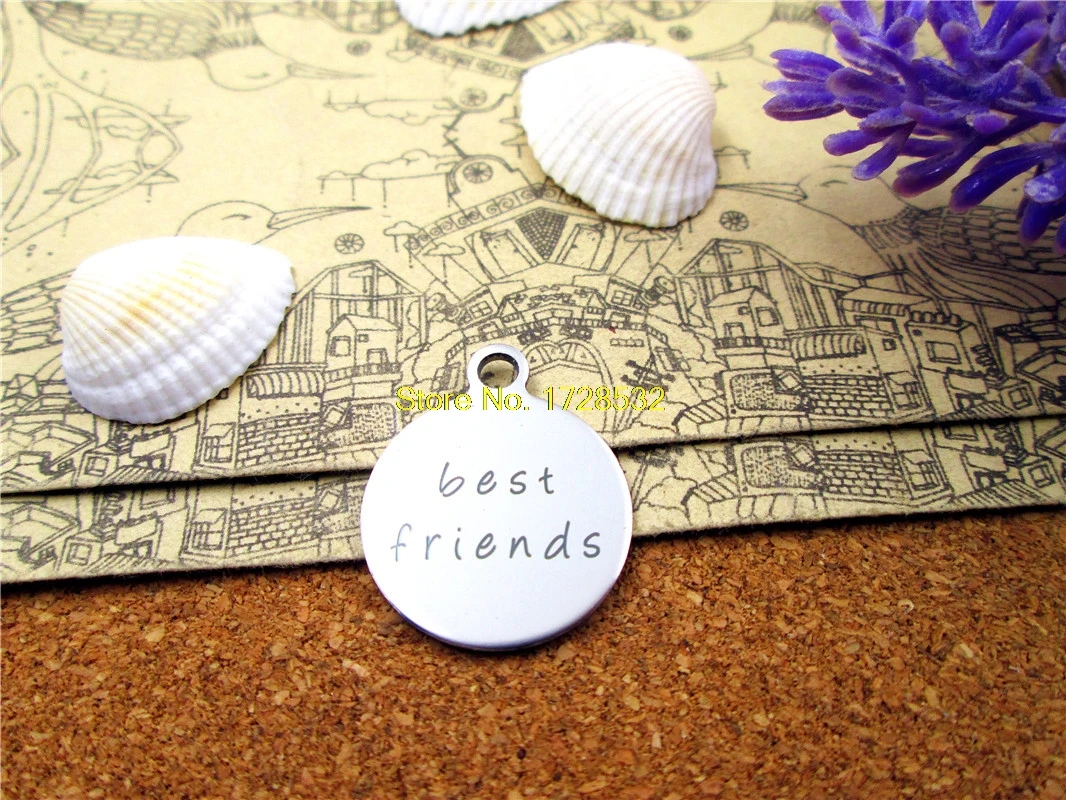 

20pcs--stainless steel charms "best friends " 5 style for choosing DIY Charms Pendants