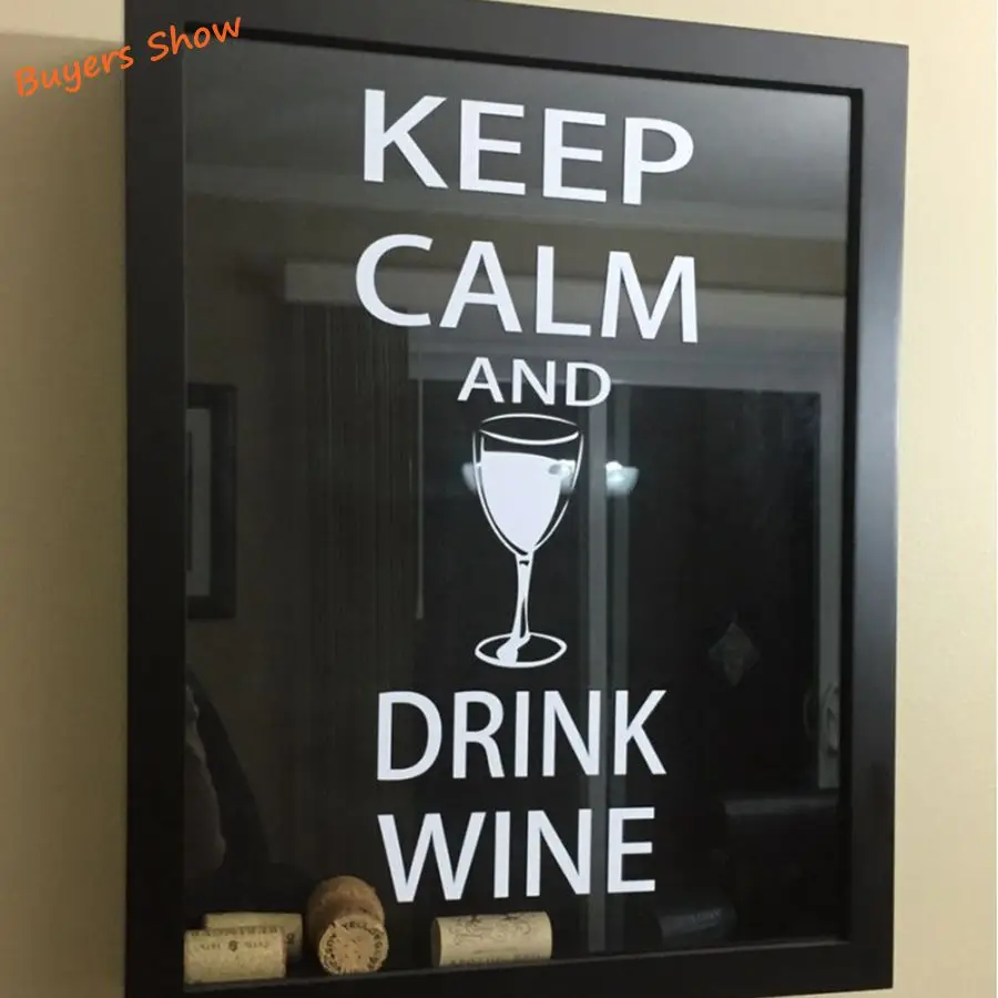 Wine Wall Decals Bar Wall Sticker -  Keep Calm and Drink Wine - Funny Bar pub Wall Art Decor