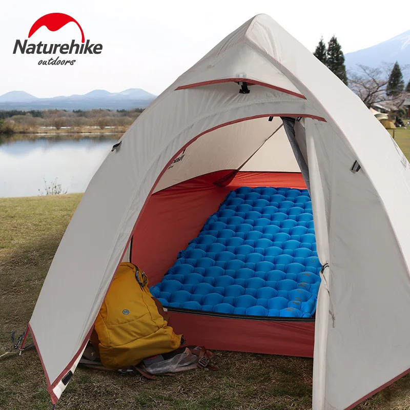 Imagem -06 - Naturehike Colchão Inflável Ultraleve Esteira de ar com Almofadas de Dormir para Pessoa Solteira ao ar Livre Bolsa à Prova Dágua para Acampamento